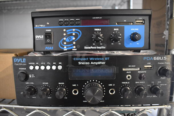 2 Various Items; Pyle Stereo Power Amplifier and Pyle PDA6BU.5 Stereo Amplifier. 10x10x3.5, 7.5x5.5x3. 2 Times Your Bid! - Image 4 of 4