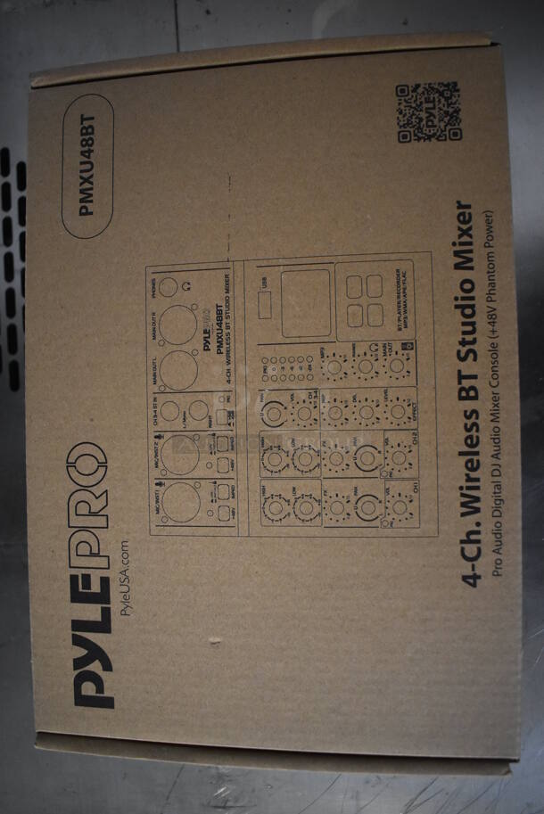 BRAND NEW IN BOX! Pyle Pro PMXU48BT 4 Channel Wireless BT Studio Mixer. 6.5x6.5x3 - Image 6 of 6