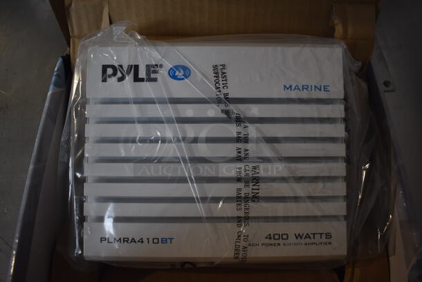 BRAND NEW IN BOX! Pyle PLMRA410BT Elite Series Waterproof Bluetooth Amplifier. 8x9x2 - Image 1 of 6