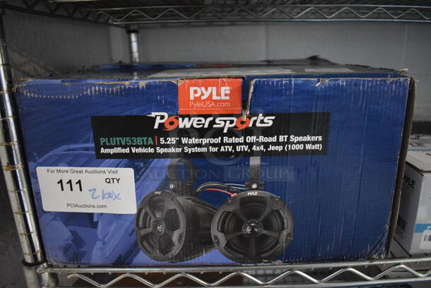 2 BRAND NEW IN BOX! Pyle PLUTV53BTA 5.25" Waterproof Rated Off Road BT Speakers. 2 Times Your Bid! - Image 1 of 3