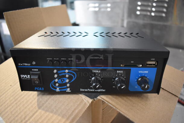 3 BRAND NEW IN BOX! Pyle PCA3 Stereo Power Amplifier. 7.5x5.5x3. 3 Times Your Bid!