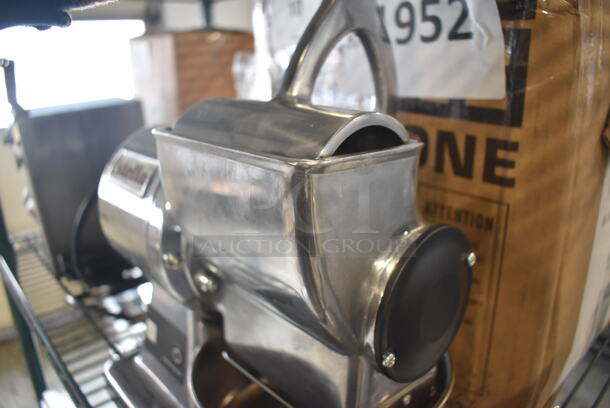LIKE NEW! Estella 348CG12 Stainless Steel Commercial Countertop Electric Powered Hard Cheese Grater. Used a Few Times at Trade Show as a Demonstration. 120 Volts, 1 Phase. 12x7x12. Tested and Working! - Image 8 of 9