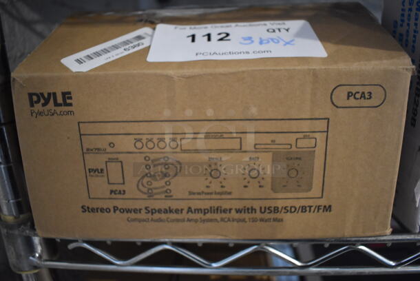 3 BRAND NEW IN BOX! Pyle PCA3 Stereo Power Amplifier. 7.5x5.5x3. 3 Times Your Bid! - Image 5 of 6