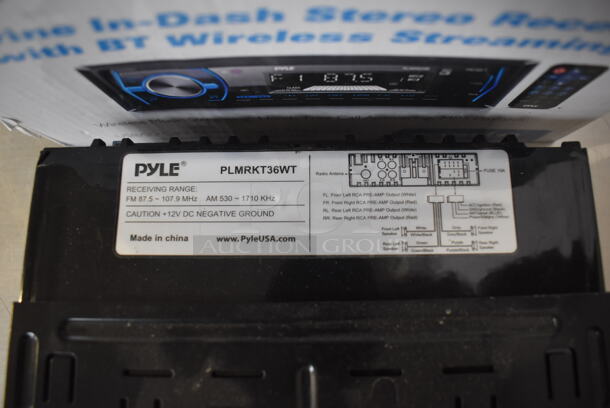 BRAND NEW IN BOX! Pyle PLMRKT36WT Marine In Dash Stereo Receiver with BT Wireless Streaming. 7.5x5x2.5 - Image 5 of 6