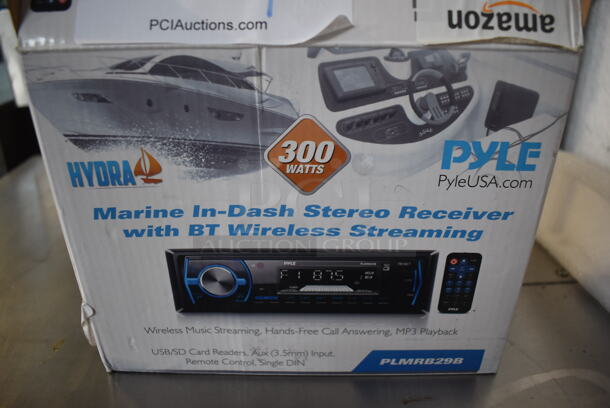 BRAND NEW IN BOX! Pyle PLMRKT36WT Marine In Dash Stereo Receiver with BT Wireless Streaming. 7.5x5x2.5 - Image 6 of 6