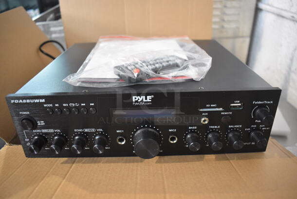 BRAND NEW IN BOX! Pyle PDA8BUWM Compact Home Theater Amplifier Stereo Receiver w/ Microphone. 11x10x3.5