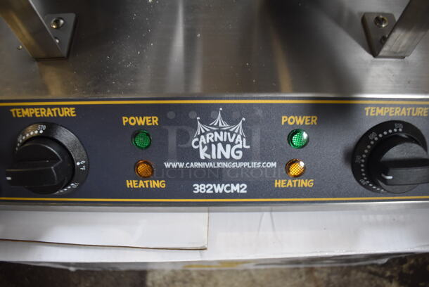 BRAND NEW IN BOX! Carnival King 382WCM2 Stainless Steel Commercial Countertop 8" Non-Stick Double Waffle Cone Maker. 120 Volts, 1 Phase. 20x16x11. Tested and Working! - Image 8 of 8
