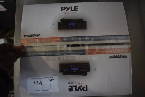 BRAND NEW IN BOX! Pyle PDA8BUWM Compact Home Theater Amplifier Stereo Receiver w/ Microphone. 11x10x3.5 - Image 9 of 9
