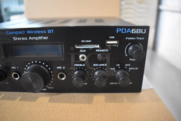 2 BRAND NEW IN BOX! Pyle PDA6BU Compact Wireless BT Stereo Amplifier. 10x10x3.5. 2 Times Your Bid! - Image 4 of 9