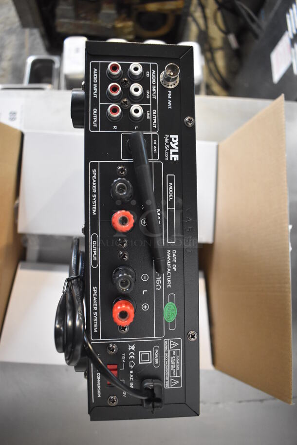 2 BRAND NEW IN BOX! Pyle PDA6BU Compact Wireless BT Stereo Amplifier. 10x10x3.5. 2 Times Your Bid! - Image 5 of 9