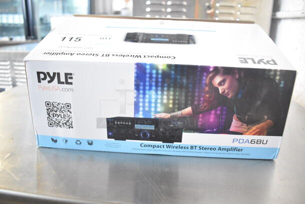2 BRAND NEW IN BOX! Pyle PDA6BU Compact Wireless BT Stereo Amplifier. 10x10x3.5. 2 Times Your Bid! - Image 8 of 9