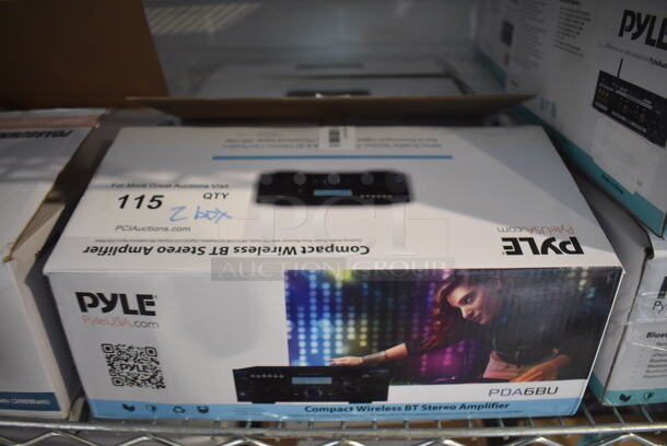 2 BRAND NEW IN BOX! Pyle PDA6BU Compact Wireless BT Stereo Amplifier. 10x10x3.5. 2 Times Your Bid! - Image 9 of 9