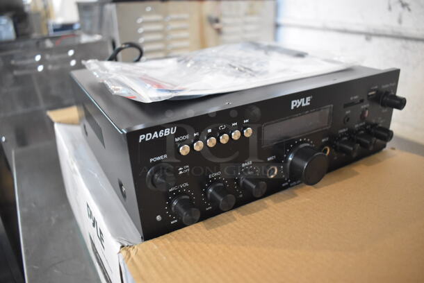 4 BRAND NEW IN BOX! Pyle PDA6BU Compact Wireless BT Stereo Amplifier. 10x9x3. 4 Times Your Bid! - Image 3 of 7