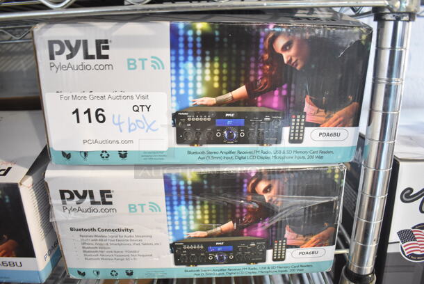 4 BRAND NEW IN BOX! Pyle PDA6BU Compact Wireless BT Stereo Amplifier. 10x9x3. 4 Times Your Bid! - Image 7 of 7