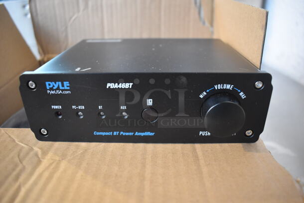 BRAND NEW IN BOX! Pyle PDA46BT Compact BT Power Amplifier. 6.5x5.5x2