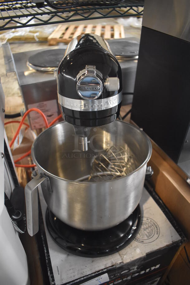 BRAND NEW IN BOX! KitchenAid KSM8990OB Metal Countertop  Bowl Lift 8 Quart Mixer w/ Mixing Bowl, Dough Hook, Paddle and Whisk Attachments. 120 Volts, 1 Phase. 10x17x17. Tested and Working! - Image 2 of 7