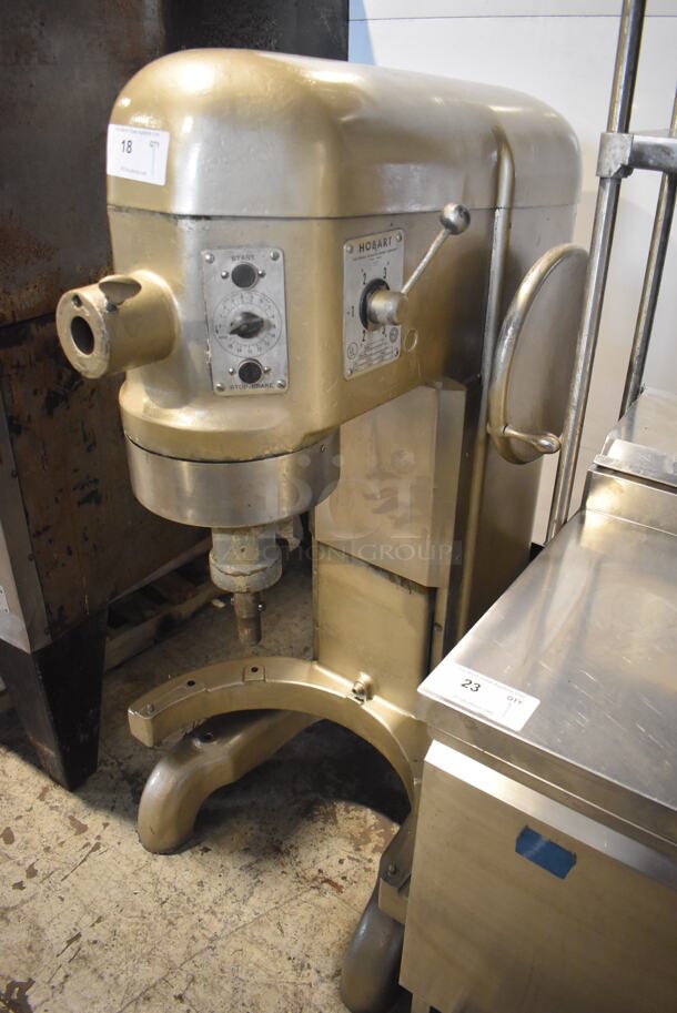 Hobart L-800 Metal Commercial Floor Style 80 Quart Planetary Dough Mixer. 220 Volts, 3 Phase. 27x43x57