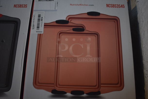 2 BRAND NEW Boxes of Nutrichef Baking Pan Sets; NCSBS3S45 and NCSBS3S. 2 Times Your Bid! - Image 3 of 5