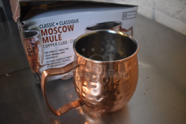 3 BRAND NEW Boxes of 4 Classic Moscow Mule Copper Finish Mugs. 5x3x4. 3 Times Your Bid! - Image 3 of 5