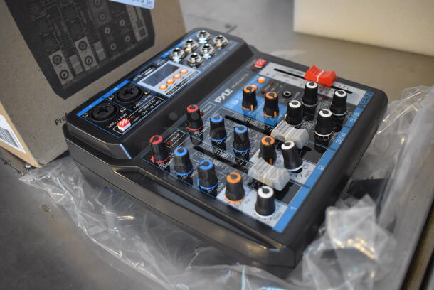 BRAND NEW IN BOX! Pyle PMX44T.5 Professional 6 Channel Compact Audio Mixer. 7.5x8x2.5 - Image 4 of 5