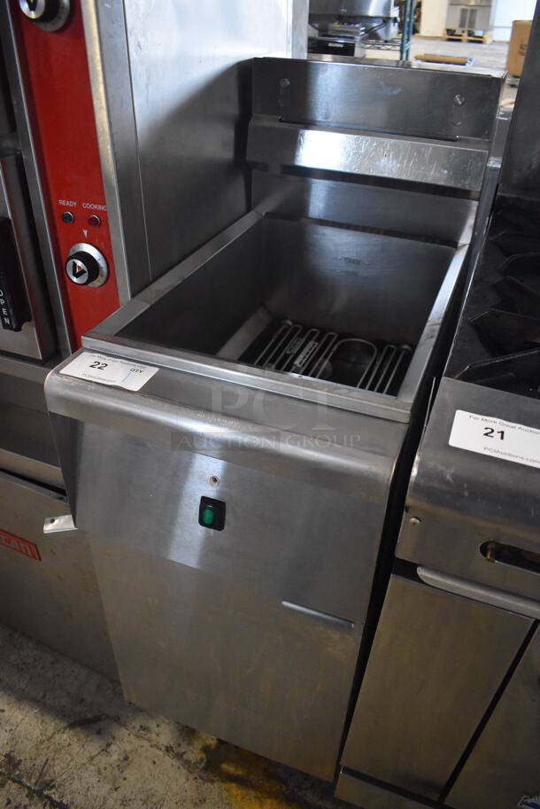 2020 Stainless Steel Commercial Electric Powered Floor Style Deep Fat Fryer. 208-240 Volts, 3 Phase. 15.5x30x44 - Image 2 of 6