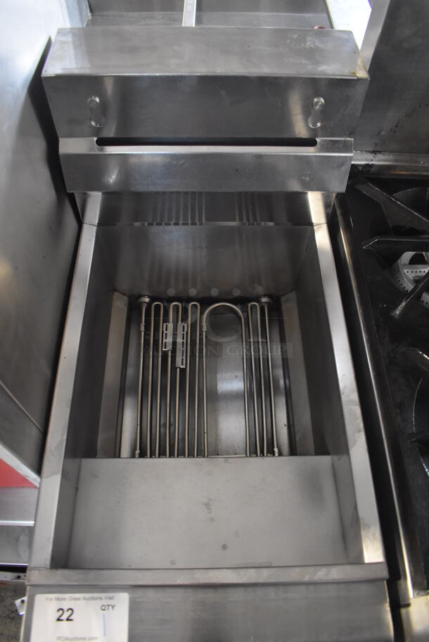 2020 Stainless Steel Commercial Electric Powered Floor Style Deep Fat Fryer. 208-240 Volts, 3 Phase. 15.5x30x44 - Image 4 of 6
