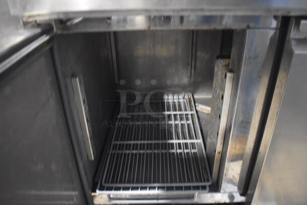 PS200 Stainless Steel Commercial Prep Table w/ 2 Over Shelves. 110 Volts, 1 Phase. 36x29x67. Tested and Does Not Power On - Image 7 of 8