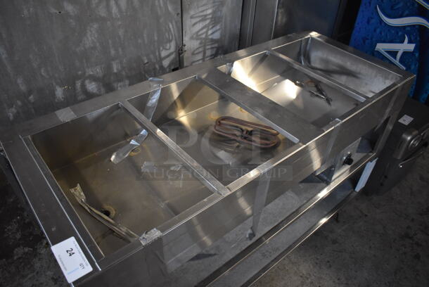 Stainless Steel Commercial Electric Powered Steam Table w/ 2 Under Shelves. 208 Volts, 1 Phase. 60x24.5x35.5 - Image 2 of 6