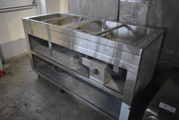 Stainless Steel Commercial Electric Powered Steam Table w/ 2 Under Shelves. 208 Volts, 1 Phase. 60x24.5x35.5 - Image 4 of 6