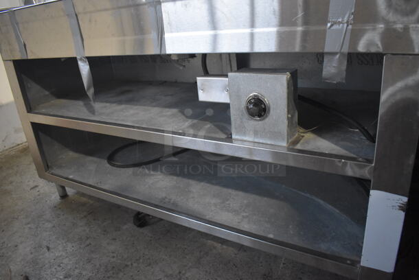 Stainless Steel Commercial Electric Powered Steam Table w/ 2 Under Shelves. 208 Volts, 1 Phase. 60x24.5x35.5 - Image 5 of 6