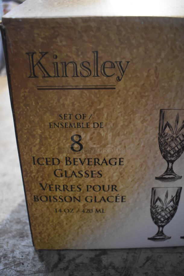 Box of 6 BRAND NEW! Kinsley Iced Beverage Glasses. 3.25x3.25x7.5 - Image 3 of 4