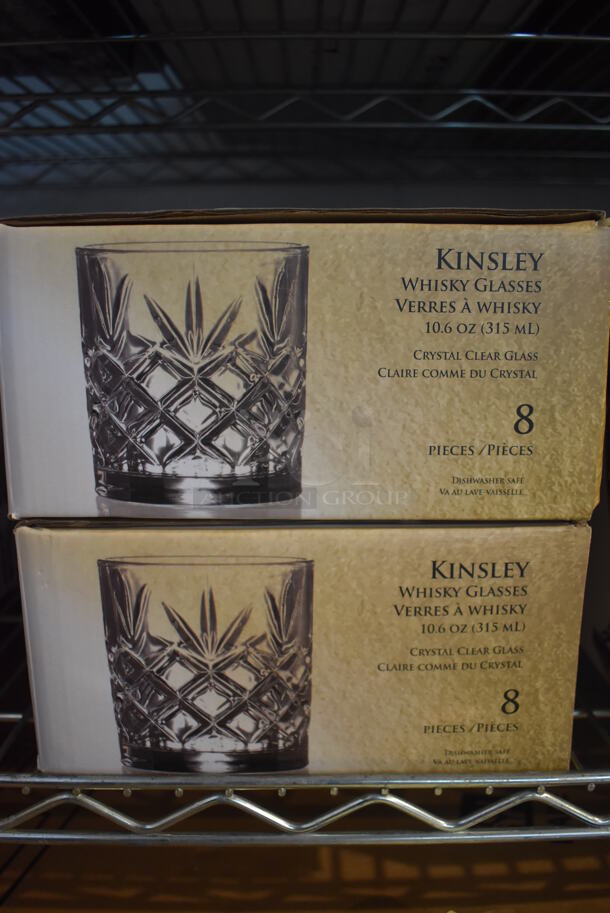 2 Boxes of 8 BRAND NEW! Kinsley Whisky Glasses. 3.25x3.25x3.5. 2 Times Your Bid! - Image 5 of 5