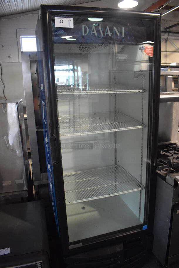 Imbera G319 ENERGY STAR Metal Commercial Single Door Reach In Cooler Merchandiser w/ Poly Coated Racks. 115 Volts, 1 Phase. 30x26x78. Tested and Powers On But Does Not Get Cold