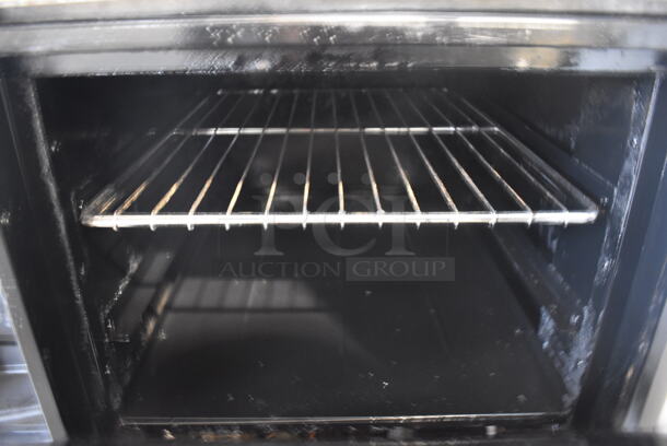 Tri-Star Stainless Steel Commercial Natural Gas Powered 4 Burner Range w/ Oven, Over Shelf and Back Splash on Commercial Casters. 24x32x58 - Image 5 of 7