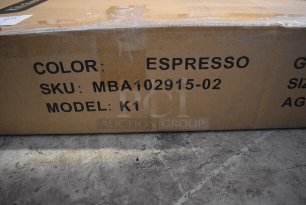 BRAND NEW IN BOX! Espresso Colored Kitchen Helper Stool.  - Image 3 of 4