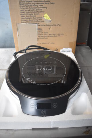 BRAND NEW IN BOX! Nutrichef NCIT1S Metal Countertop Single Burner Induction Cooktop. 120 Volts, 1 Phase. 11x12x3