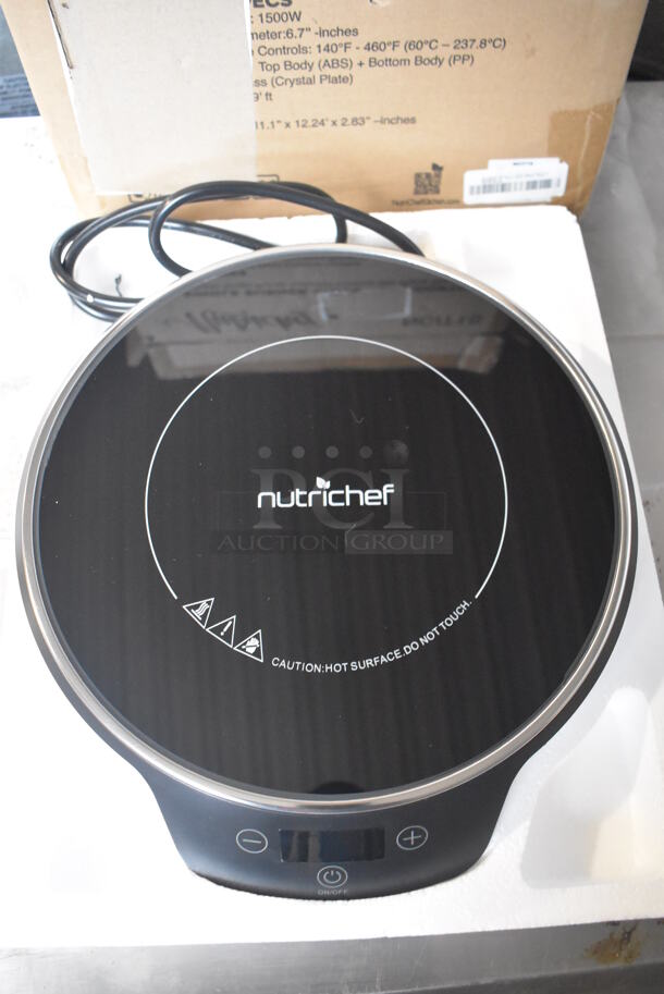 BRAND NEW IN BOX! Nutrichef NCIT1S Metal Countertop Single Burner Induction Cooktop. 120 Volts, 1 Phase. 11x12x3 - Image 2 of 7