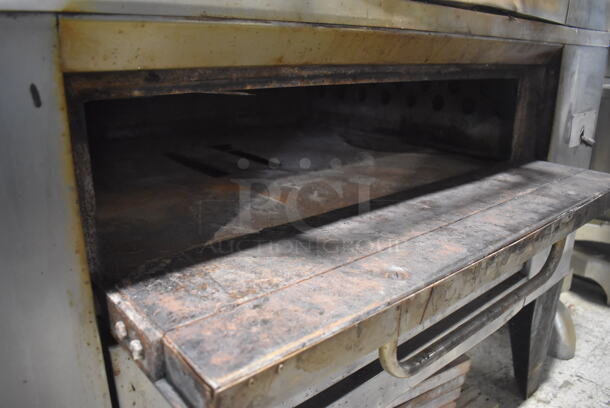 2 Bakers Pride Stainless Steel Commercial Gas Powered Single Deck Pizza Ovens on Metal Legs w/ Cooking Stones. 65x43x66. 2 Times Your Bid! - Image 6 of 10