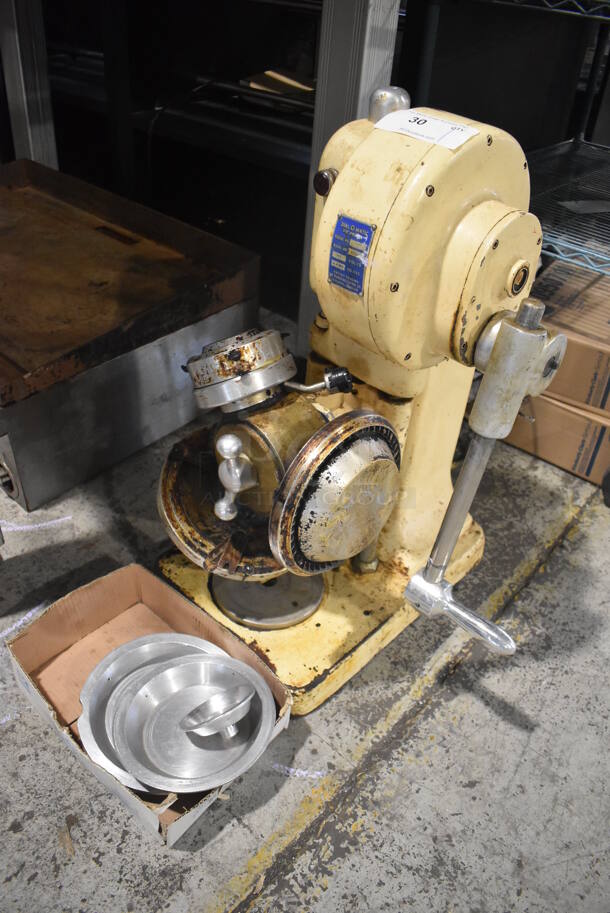 Kaiser Dial O Matic 300 Metal Commercial Countertop Electric Powered Pie Crust Maker Former Machine. 115 volts, 1 Phase. 24x21x33. Tested and Powers On But Does Not Get Warm - Image 1 of 8