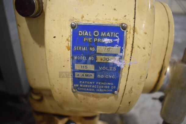 Kaiser Dial O Matic 300 Metal Commercial Countertop Electric Powered Pie Crust Maker Former Machine. 115 volts, 1 Phase. 24x21x33. Tested and Powers On But Does Not Get Warm - Image 6 of 8