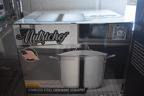4 BRAND NEW IN BOX! Nutrichef Stainless Steel Stock Pots w/ Lids. 4 Times Your Bid! - Image 3 of 5