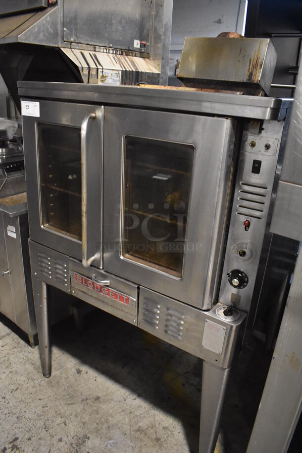 Blodgett FA-100 Stainless Steel Commercial Propane Gas Powered Full Size Convection Oven w/ View Through Doors, Metal Oven Racks and Thermostatic Controls on Metal Legs. 38x38x57 - Image 2 of 9