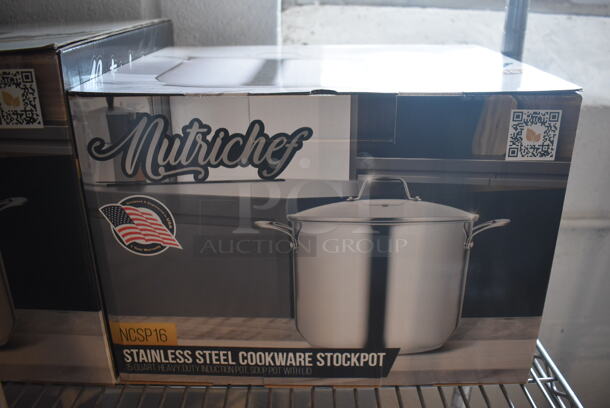 4 BRAND NEW IN BOX! Nutrichef Stainless Steel Stock Pots w/ Lids. 4 Times Your Bid! - Image 5 of 5