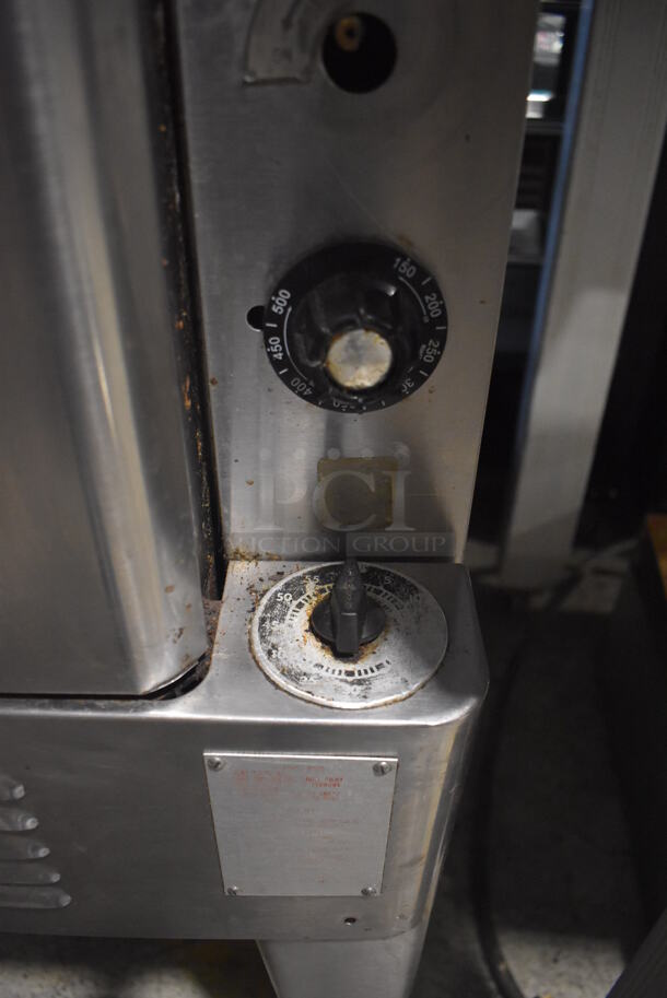Blodgett FA-100 Stainless Steel Commercial Propane Gas Powered Full Size Convection Oven w/ View Through Doors, Metal Oven Racks and Thermostatic Controls on Metal Legs. 38x38x57 - Image 4 of 9