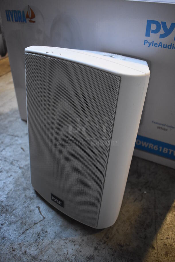 Box of 2 BRAND NEW Pyle PDWR61BTWT Bluetooth Speakers. 8.5x8x12 - Image 3 of 7