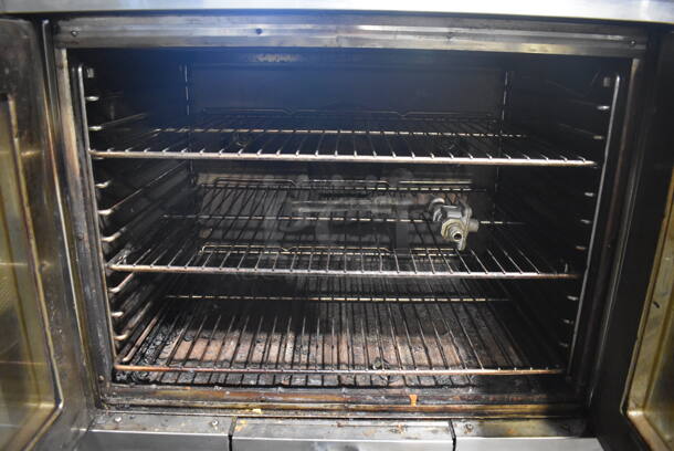 Blodgett FA-100 Stainless Steel Commercial Propane Gas Powered Full Size Convection Oven w/ View Through Doors, Metal Oven Racks and Thermostatic Controls on Metal Legs. 38x38x57 - Image 8 of 9