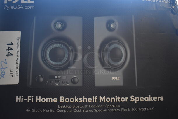 2 BRAND NEW IN BOX! Pyle PBKSP33BK Hi Fi Home Bookshelf Monitor Speakers. 2 Times Your Bid! - Image 2 of 4