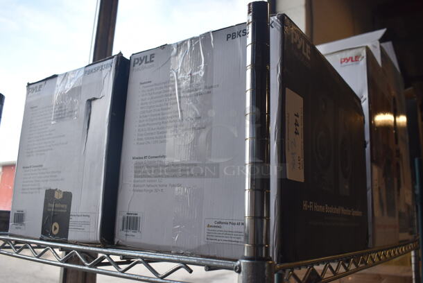 2 BRAND NEW IN BOX! Pyle PBKSP33BK Hi Fi Home Bookshelf Monitor Speakers. 2 Times Your Bid! - Image 3 of 4