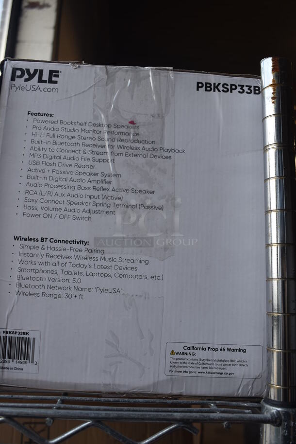 2 BRAND NEW IN BOX! Pyle PBKSP33BK Hi Fi Home Bookshelf Monitor Speakers. 2 Times Your Bid! - Image 4 of 4