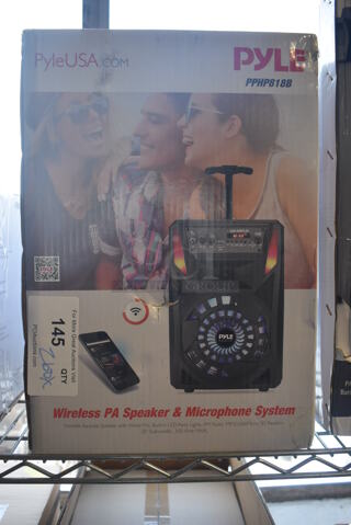 2 BRAND NEW IN BOX! Pyle PPHP818B Wireless PA Speaker and Microphone System. 2 Times Your Bid!